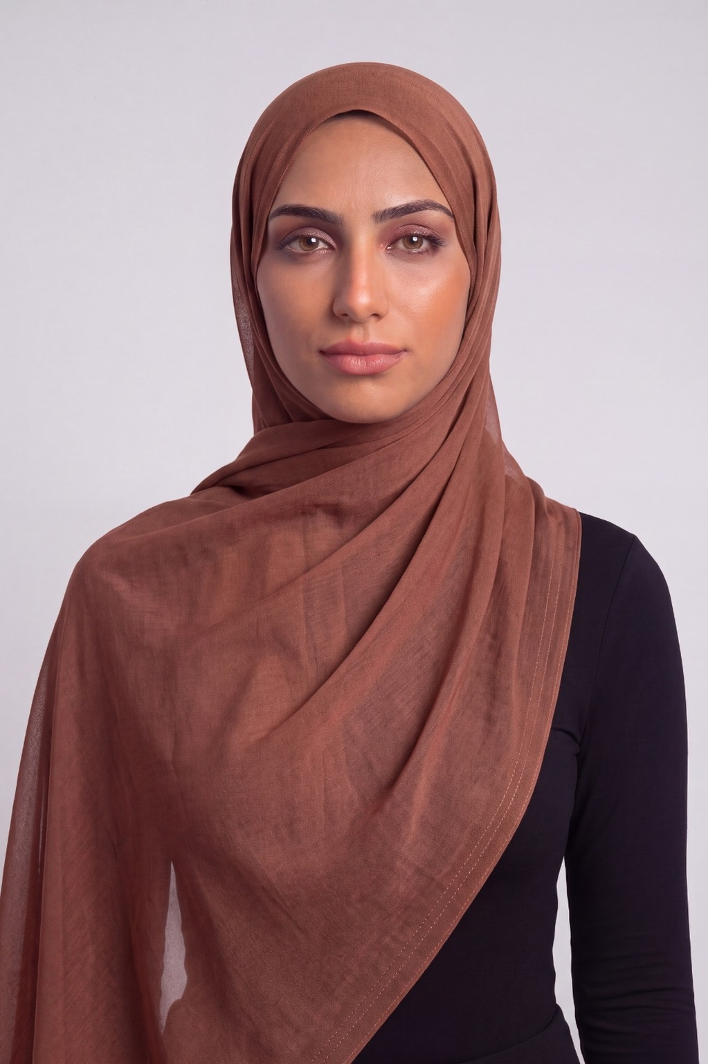 Mars Red Double Stitch Thai Modal hijab by Al Emira