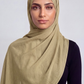 Modern Khaki Double Stitch Thai Modal hijab by Al Emira