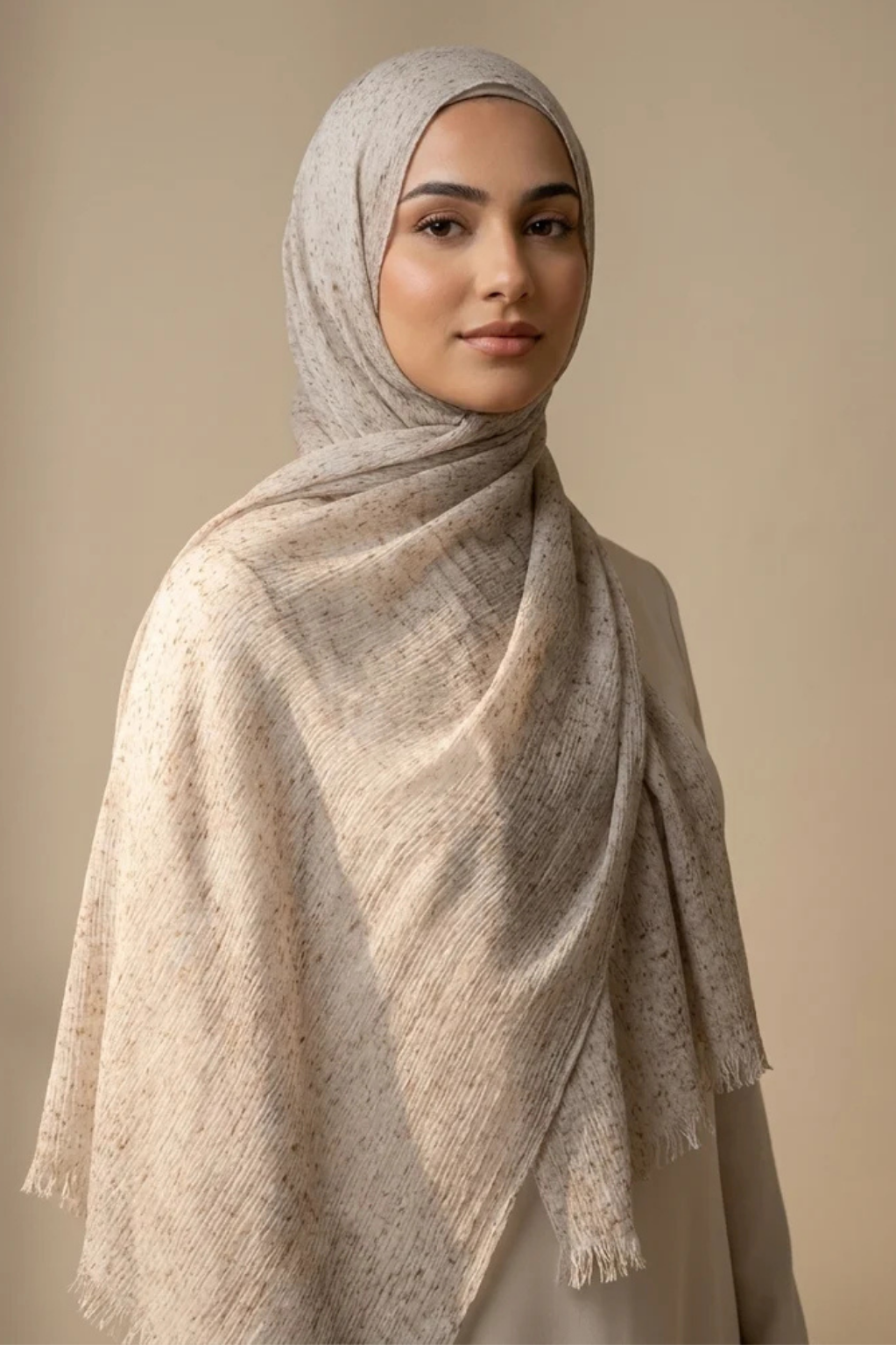Mushroom Stonewash Speckle Edition Thai Modal hijab by Al Emira