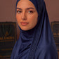 Navy Quincunx Edition liquid jersey hijab by Al Emira