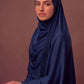 Navy blue Quincunx jersey hijab, 175 x 70cm