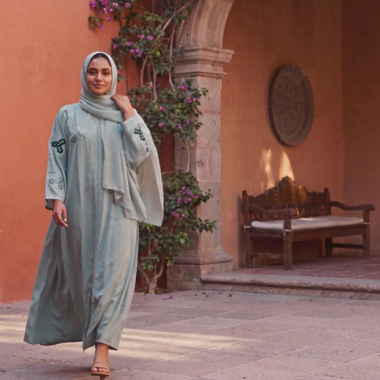 Video of the Blossom abaya in Sage