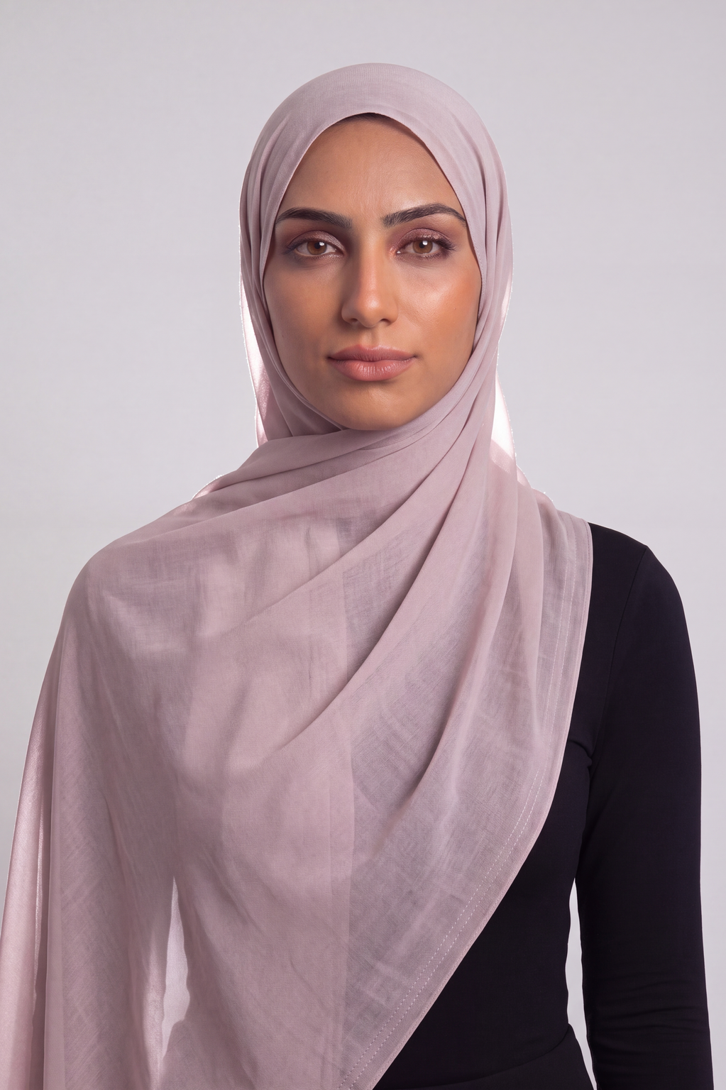 Rose Quartz Double Stitch Thai Modal hijab by Al Emira