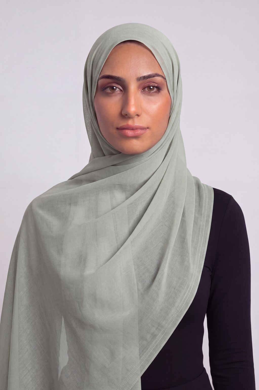 Sage Mist Double Stitch Thai Modal hijab by Al Emira
