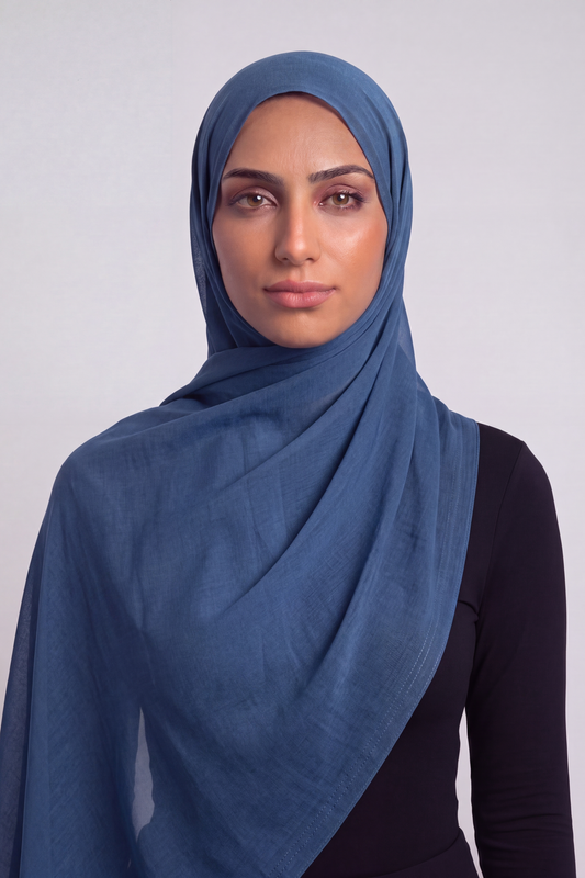 Sapphire Double Stitch Thai Modal hijab by Al Emira
