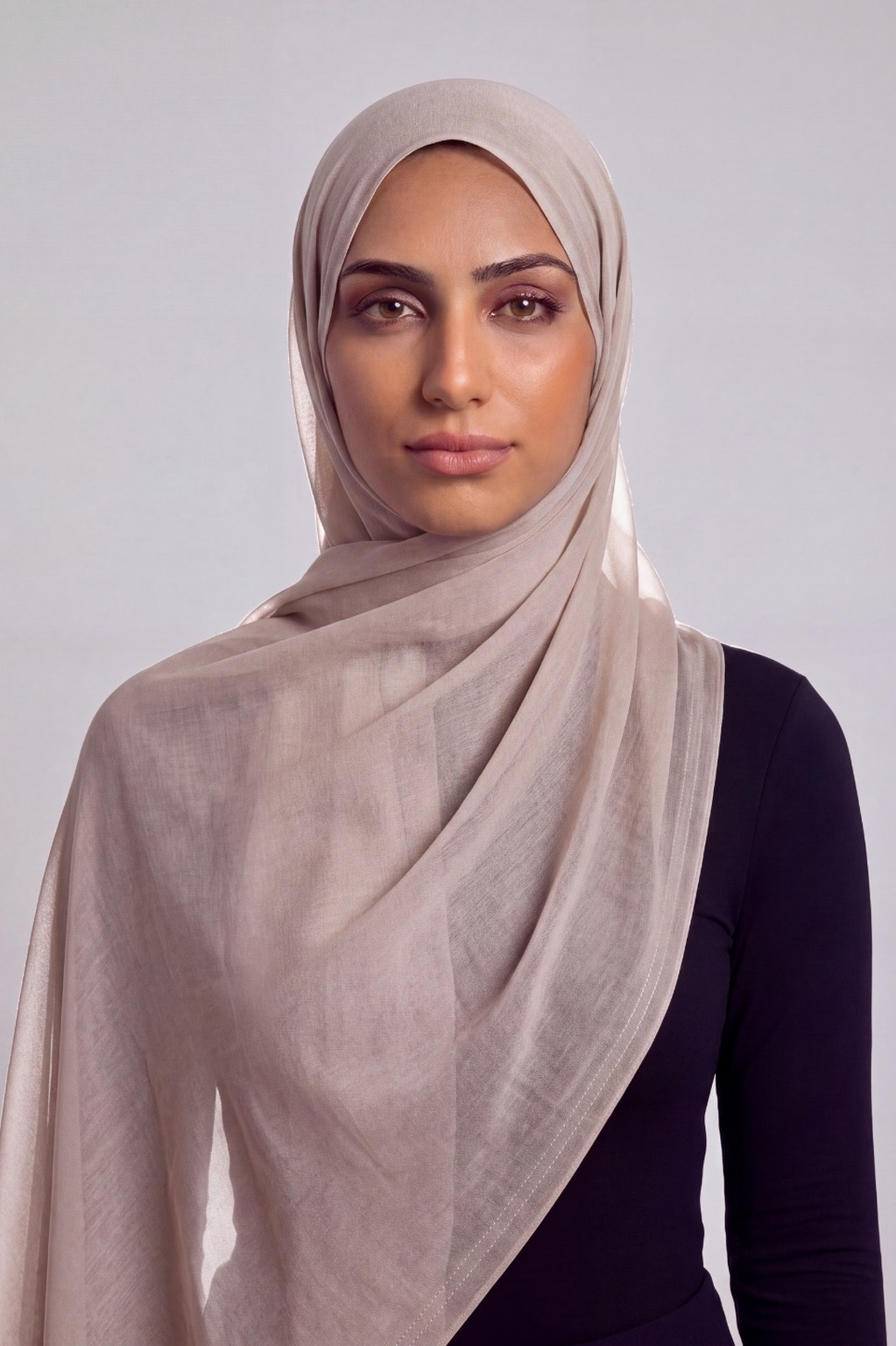 Seashell Pink Double Stitch Thai Modal hijab by Al Emira