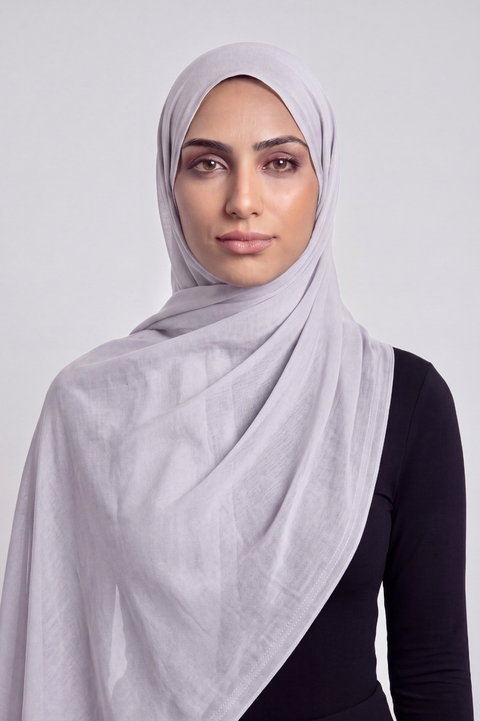 Silver Birch Double Stitch Thai Modal hijab by Al Emira