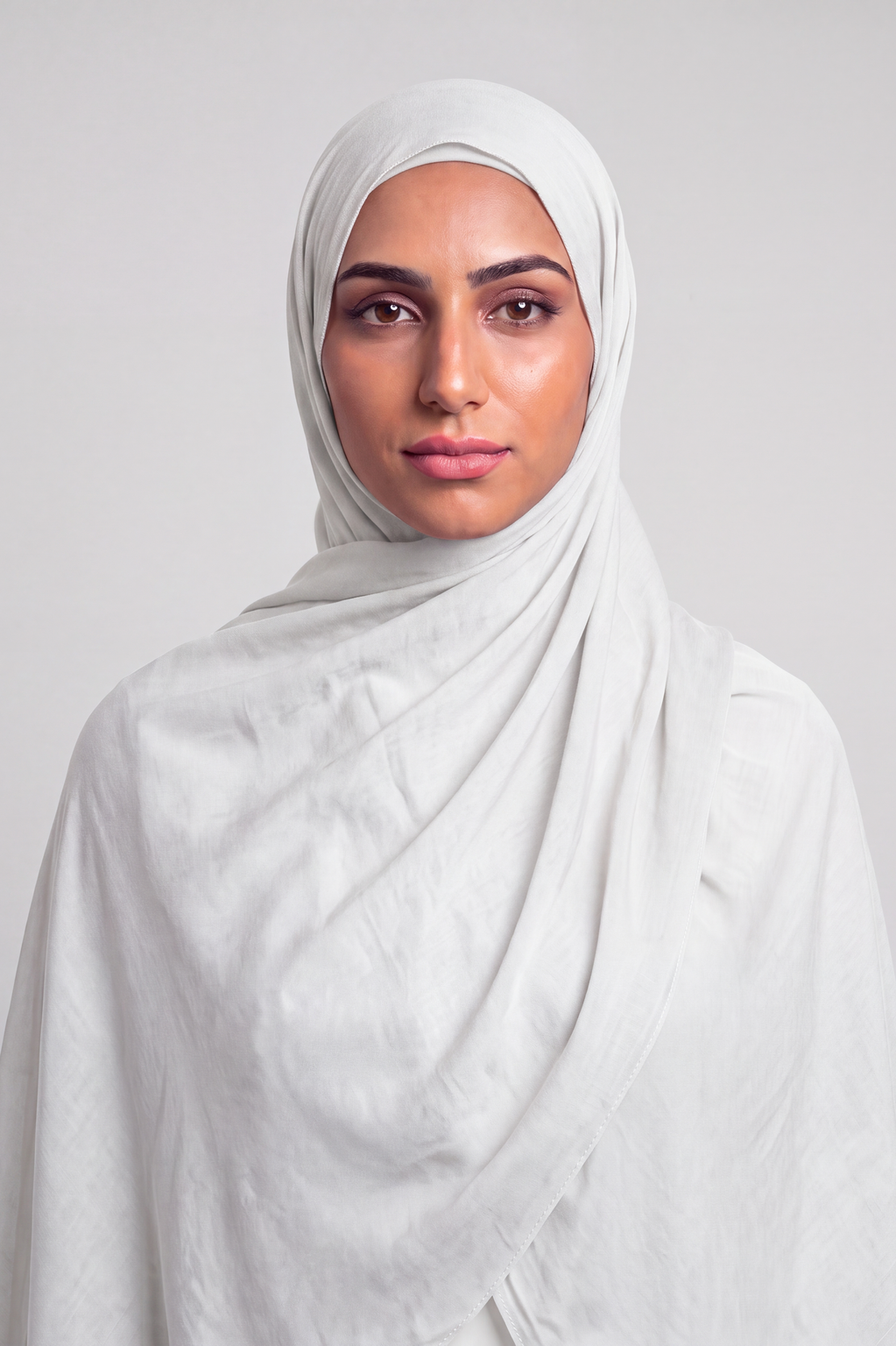 Soft White Single Stitch Thai Modal hijab by Al Emira