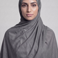 Steel Grey Single Stitch Thai Modal hijab by Al Emira