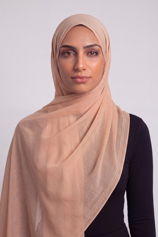 Sunset Blush Double Stitch Thai Modal hijab by Al Emira